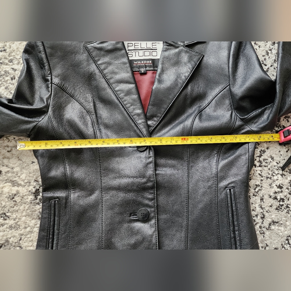 *SOLD* PELLE STUDIO Wilsons Black Leather Jacket Womens Size S - Picture 13 of 16
